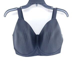 Playtex Bra Size 36DDD Black All Over Smoothing Full Figure Wirefree